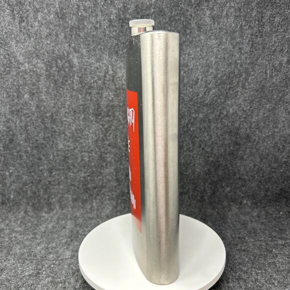 Large Stainless Steel Flask 11" Novelty Santa Naughty Nice I Can Explain Humor - Picture 2 of 9